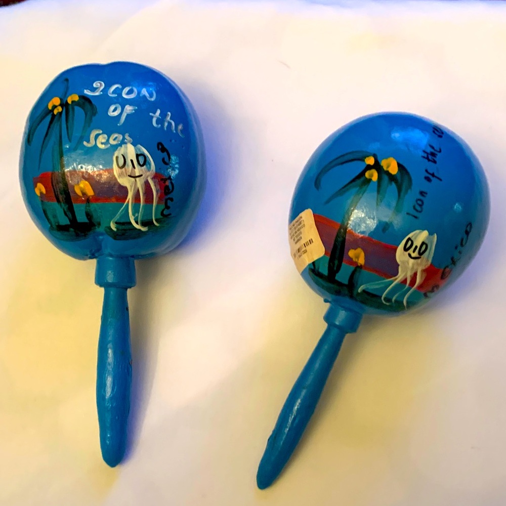 Colorful Hand-Painted Maracas from Icon of the seas